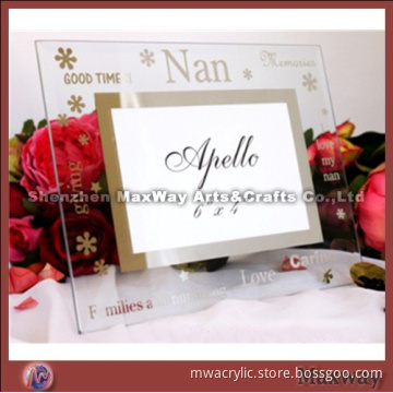 Transparent Mother's Day Gift Glass Acrylic Photo Frame